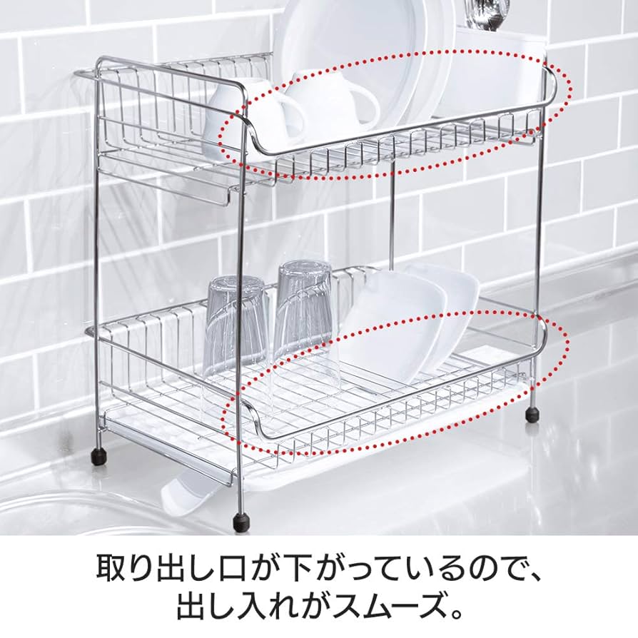 アイリス 水切りラック 突っ張り かご シンク ステンレス製2段 TMR-495 Amazon｜アイリスプラザ 水切りラック 突っ張り かご シンク上